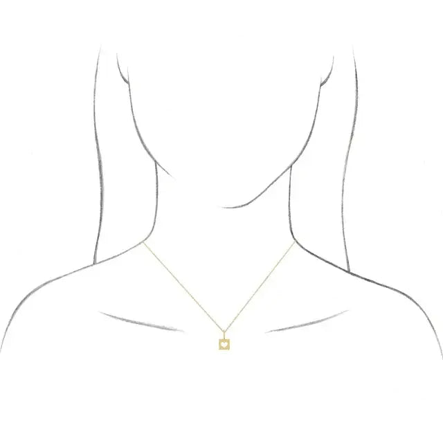 Pierced Heart Charm/Pendant norVoski