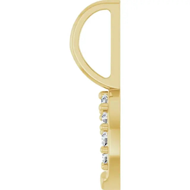 1/8 CTW Natural Diamond Horseshoe Charm/Pendant norVoski