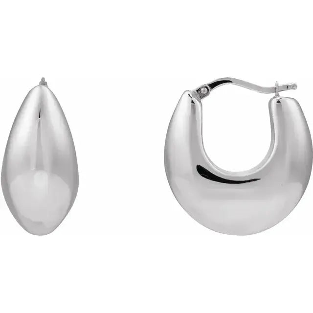 Tapered Hoop Earrings norVoski