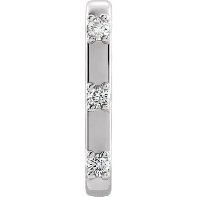 1/10 CT Natural Diamond Single Cuff Earring norVoski