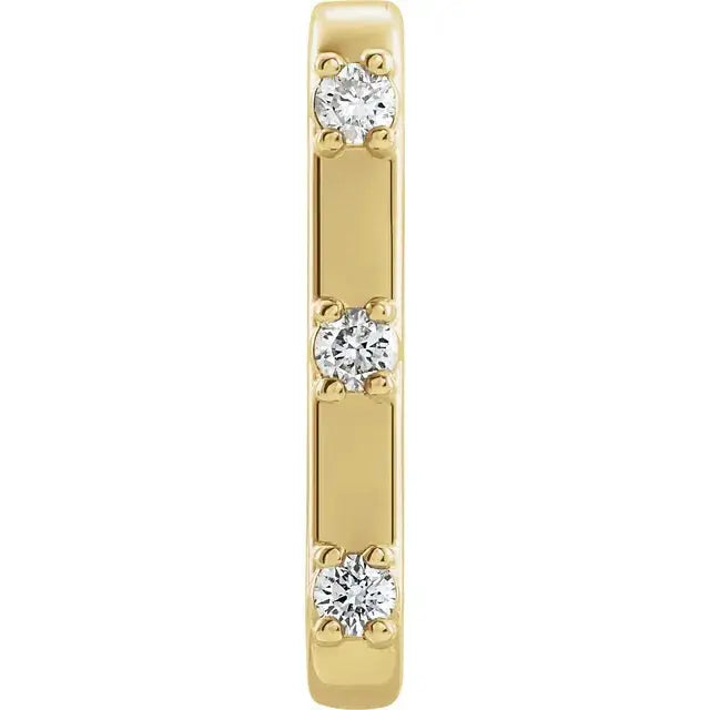 1/10 CT Natural Diamond Single Cuff Earring norVoski