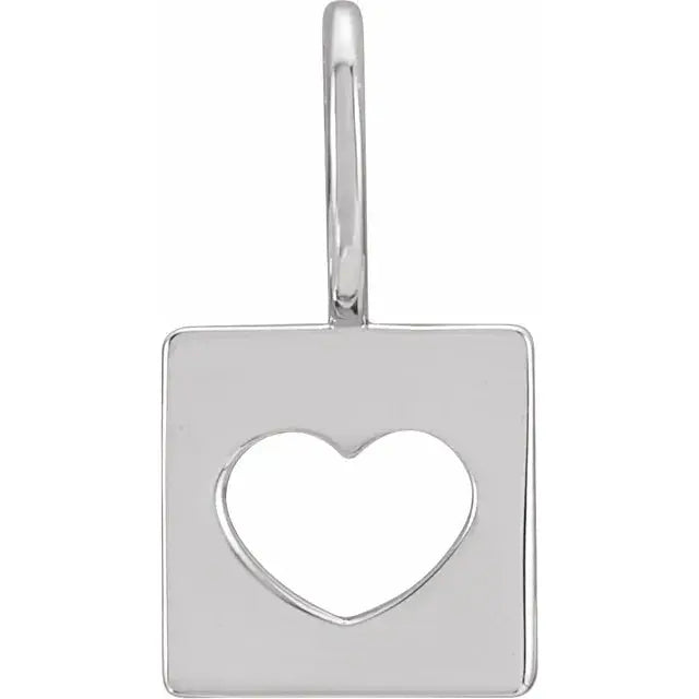 Pierced Heart Charm/Pendant norVoski