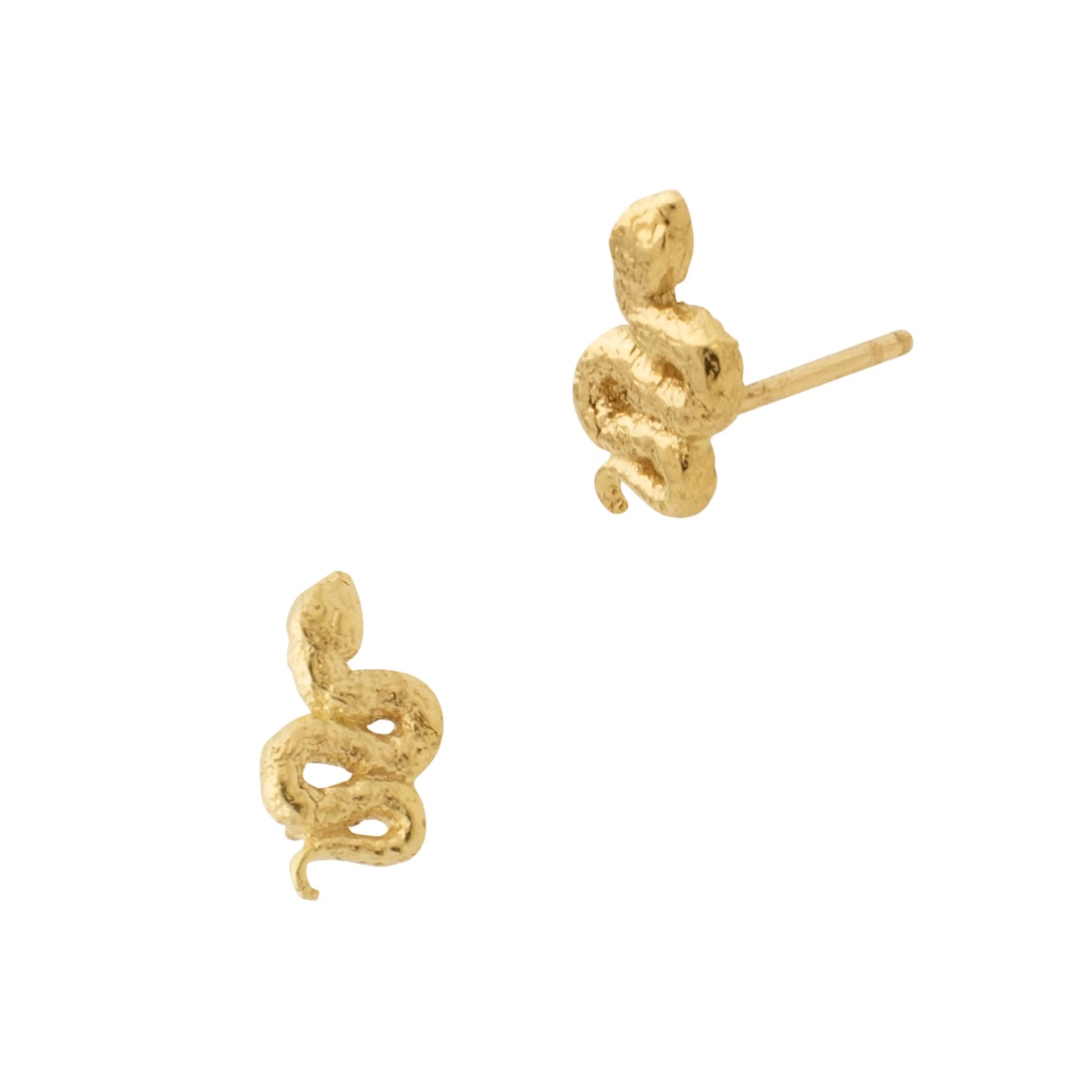 Gold Snake Stud Earring norVoski