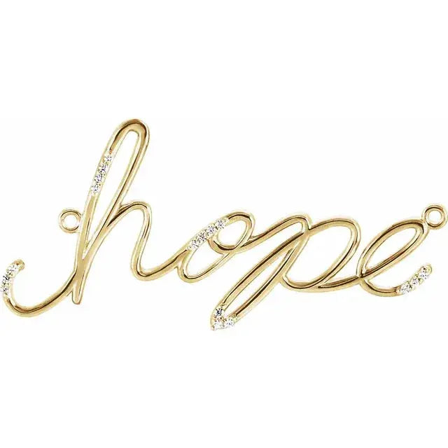 14K Yellow .08 CTW Natural Diamond "Hope" Necklace norVoski