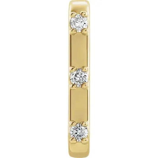 1/10 CT Natural Diamond Single Cuff Earring norVoski
