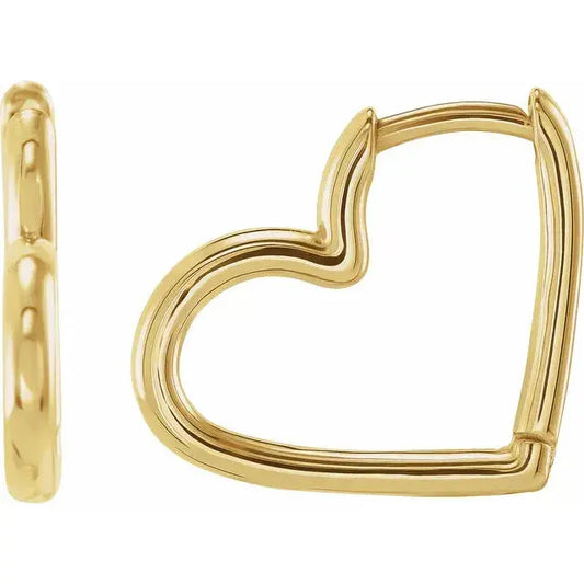 Heart Huggie Hoop Earrings norVoski