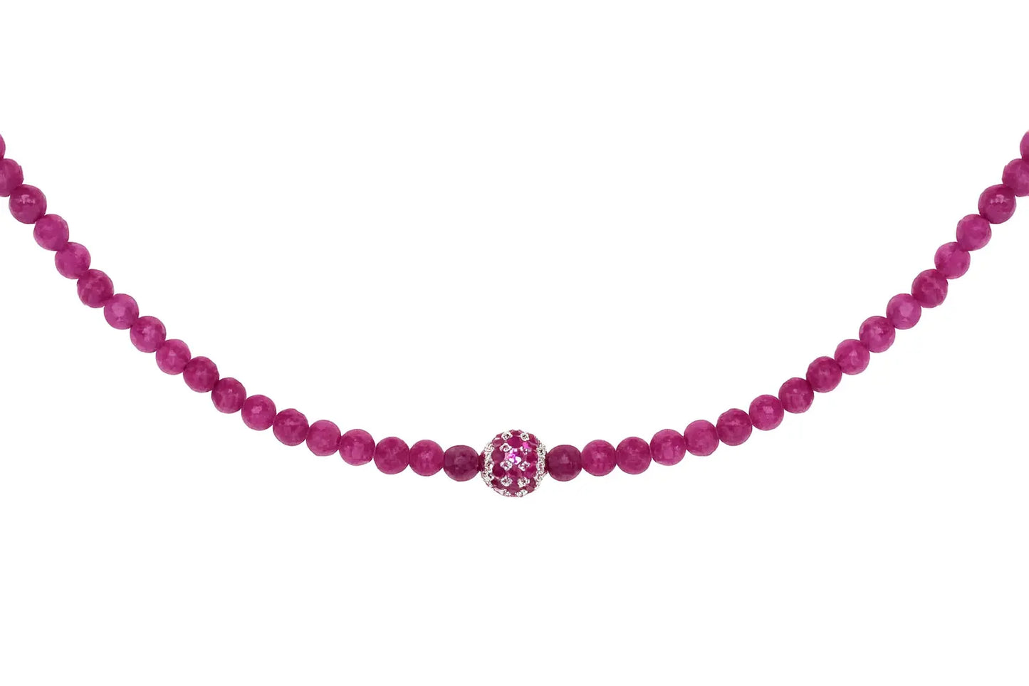 Natural Ruby Beaded Necklace norVoski