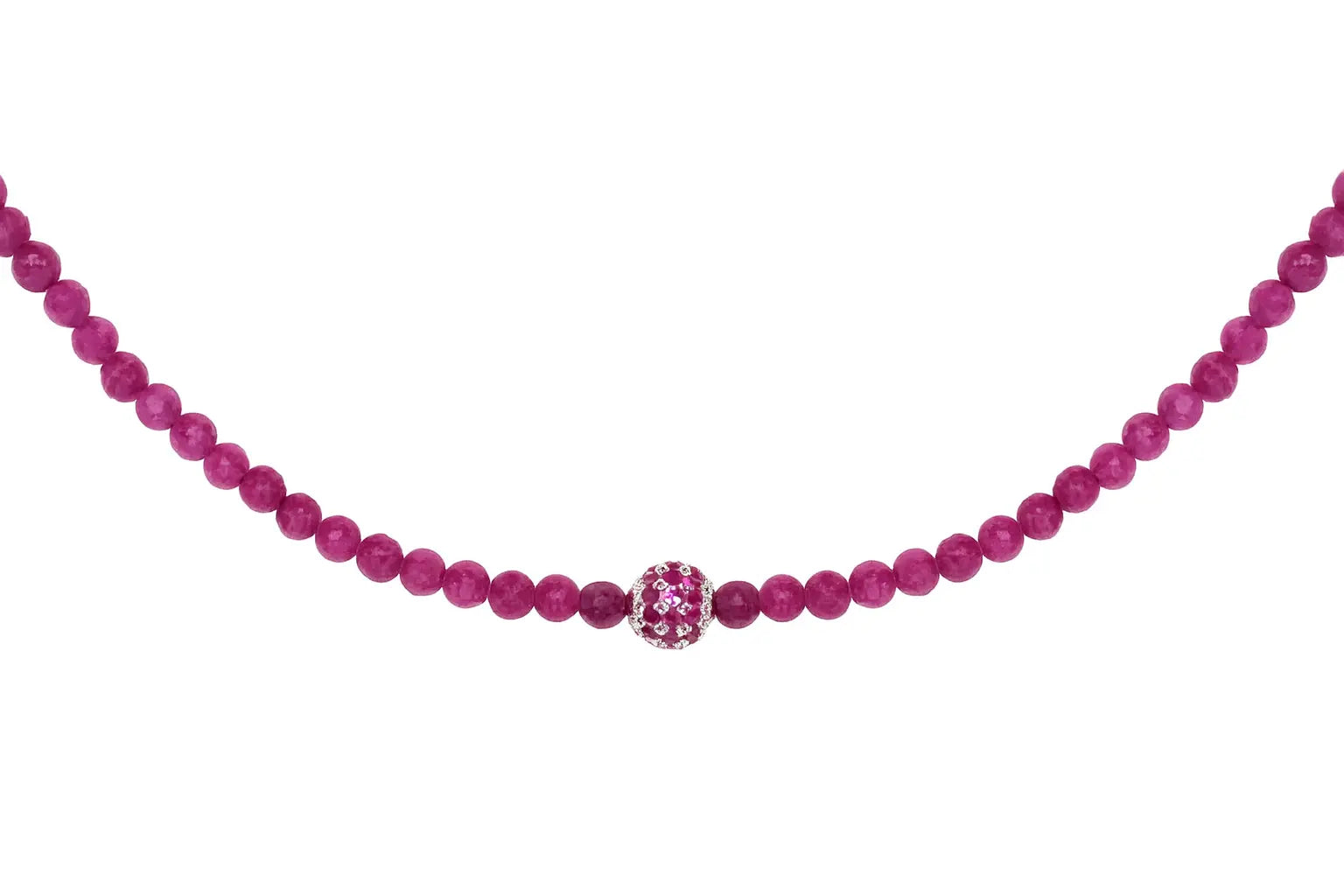 Natural Ruby Beaded Necklace norVoski