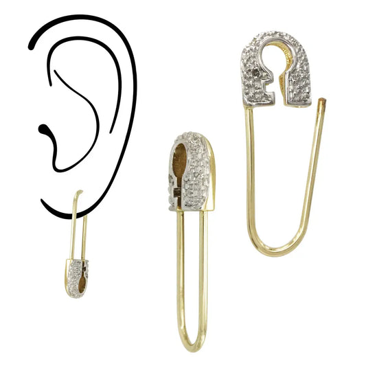 Key Outline Diamond Safety Pin norVoski