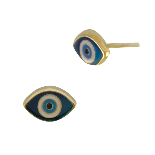 Blue Evil Eye Stud Earring norVoski