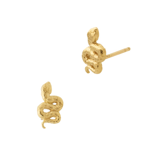Gold Snake Stud Earring norVoski