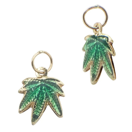 Cannabis Leaf Enamel Charm norVoski