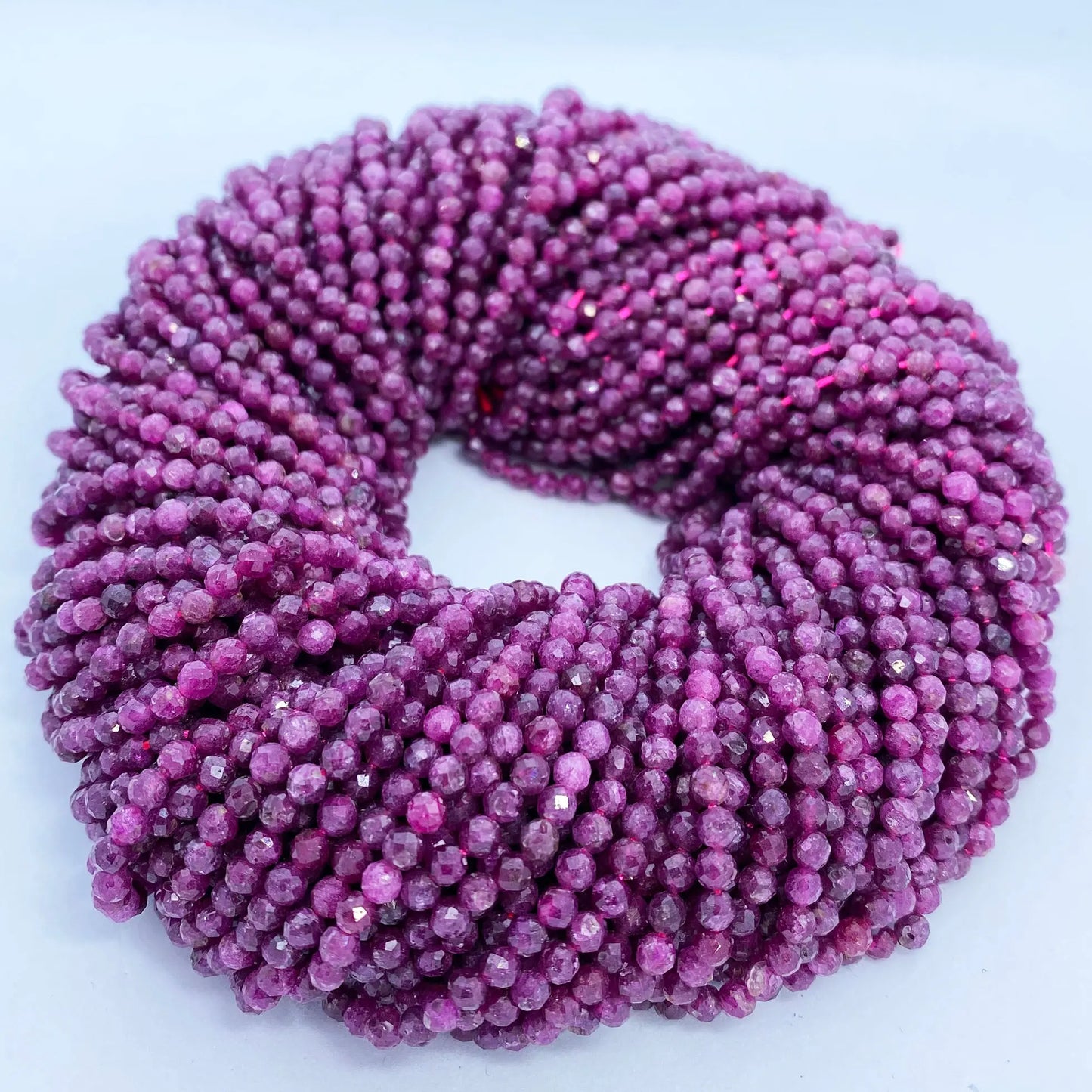 Natural Ruby Beaded Necklace norVoski