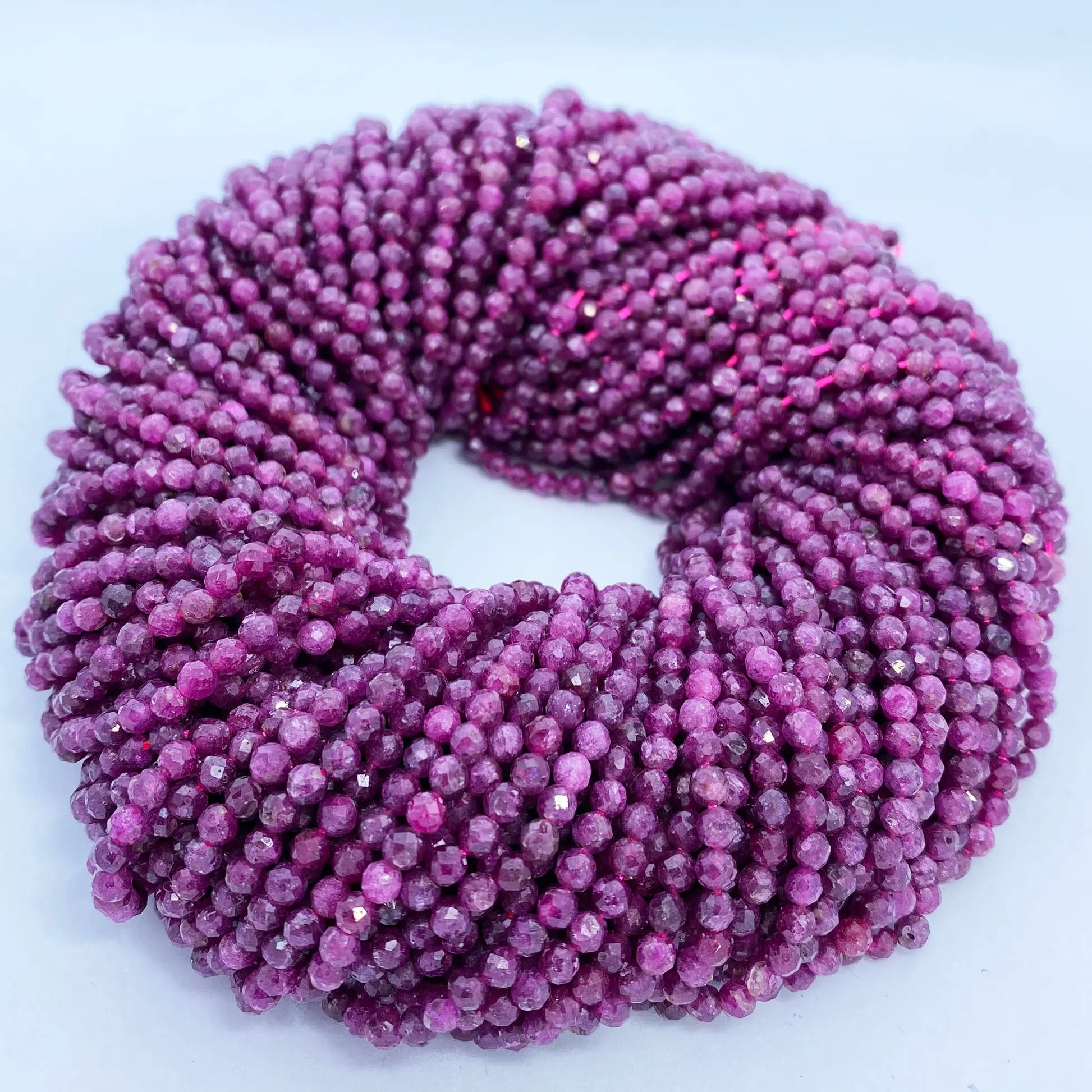 Natural Ruby Beaded Necklace norVoski