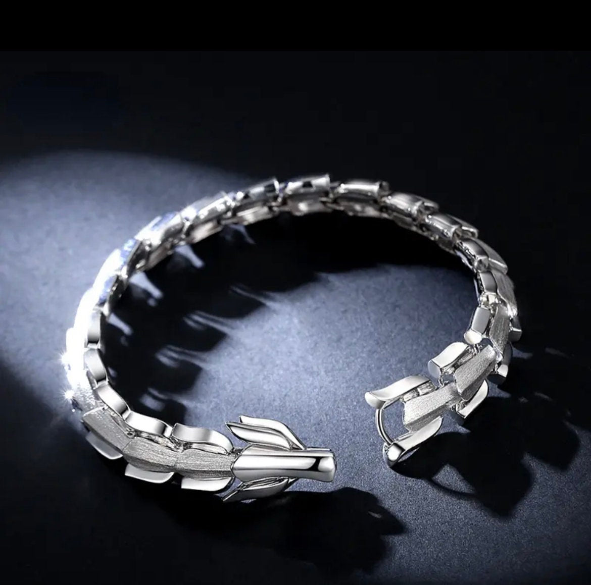 Men's Dragon Bangle 925 Sterling Silver Bangle Bracelet –  BikerJewellery.co.uk